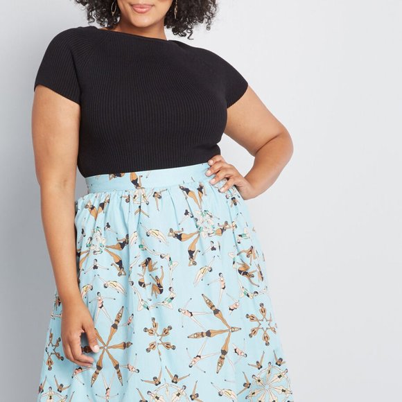 ModCloth x Dupenny Charming Cotton Skirt - Picture 2 of 4